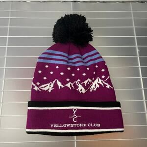 Cirque YC Yellowstone Club Beanie Hat Cap Unisex Purple NWT's Mountains Ski Cap